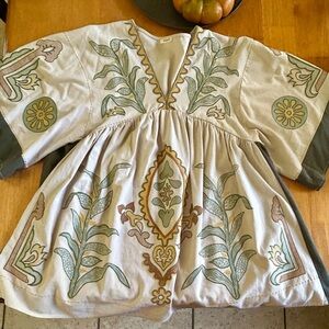 Bohemian Embroidered Tunic or Mini Dress - Darling!